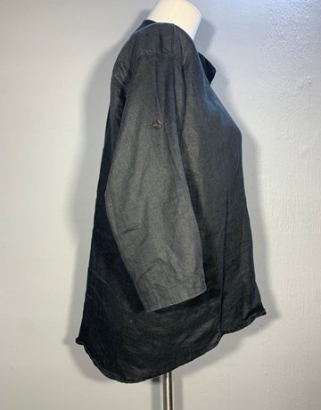 Hannah Lavery Black Pure Linen Top- Size 10