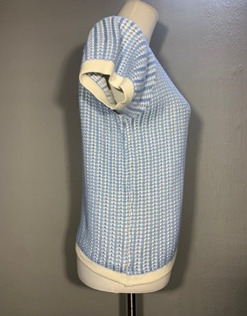 Blue And White Top (No Brand Name)- Size Medium
