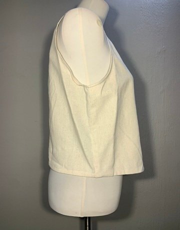 Sunstoned Cream Linen Top- Size Large