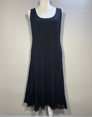 James Lakeland Black Viscose Blend Dress- Size Medium
