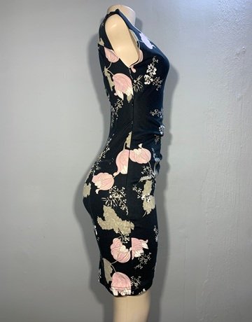 Kaffe Black Floral Dress- Size Extra Small