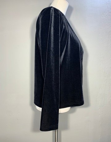 NY&Co Black Velvet Cardigan And Top Set- Size 34