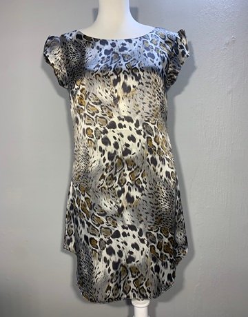 CKM Brown Patterned Dress TUNIC- Size 10