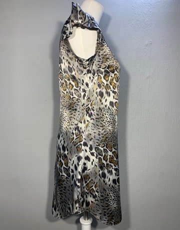 CKM Brown Patterned Dress TUNIC- Size 10