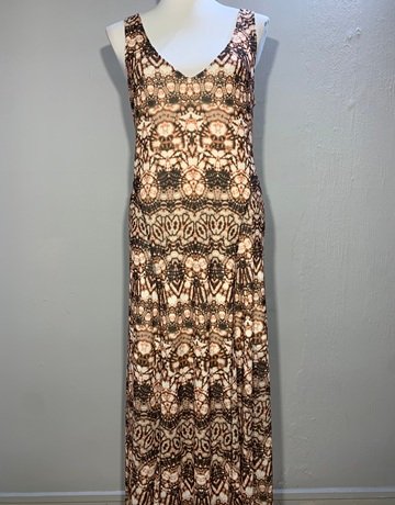 Witchery Brown Patterned Dress- Size Small