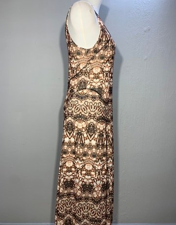Witchery Brown Patterned Dress- Size Small