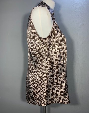 Jo Borkett Brown And White Shirt- Size 36