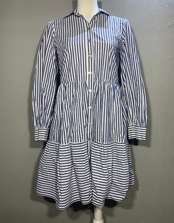 Witchery Blue And White Cotton Dress- Size 8