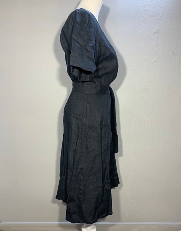 Trenery Black Linen Dress- Size 10