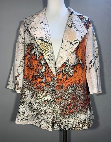 Hugo Flear Orange Pure Linen Jacket- Size 34/36