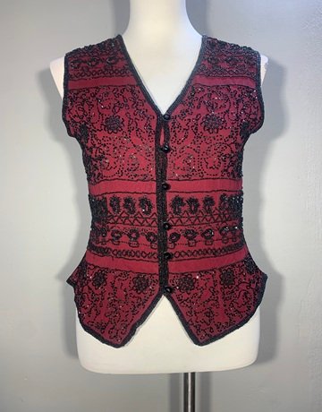 Monsoon Black And Maroon Jacket- Size UK10