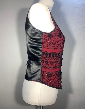 Monsoon Black And Maroon Jacket- Size UK10