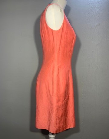 Laundry Peach Silk And Linen Dress- Size 8