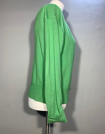 Poetry Green Cotton Cardigan- Size Small