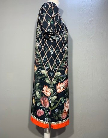 Grace Hill Black And Pink Floral Dress- Size 10