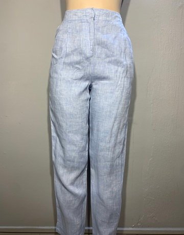 Jaeger Blue Pure Linen Pants- Size UK12 (has matching shirt- sold separately)