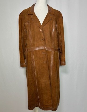 NO LABEL Suede and Leather Coat Size Not Specified