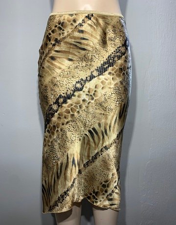 Brown And Black Patterned Skirt Denny Rose- Size M