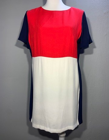 Trenery Red And Navy Blue Dress- Size 12