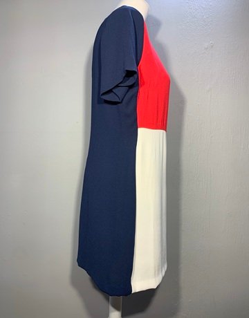 Trenery Red And Navy Blue Dress- Size 12