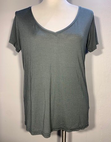 Desray Green Bamboo Viscose Top- Size 34
