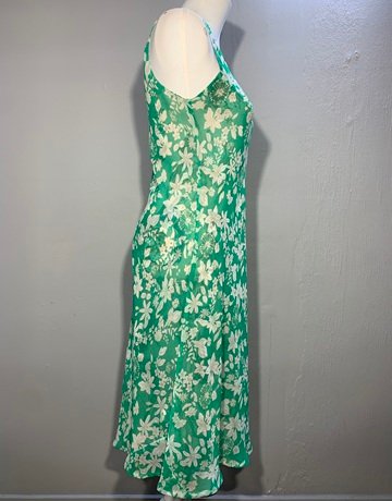 Reversible Green And White Patterned Dress (No Brand Name)- Size 34