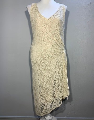 Jenni Button Cream Lace Dress- Size 36