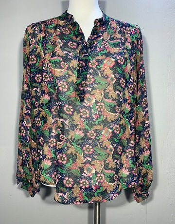 Desray Blue Floral Shirt- Size 32