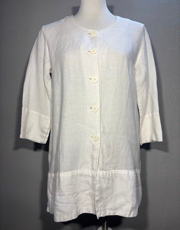 Pringle White Pure Linen Top- Size 10