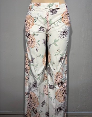 Maya Prass Pink And White Patterned Pants- Size 32