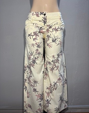 Maya Prass Pink And Cream Patterned Pants- Size 32