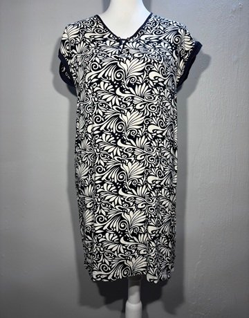 G-Couture Black And White Patterned Dress- Size Extra- Small
