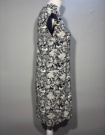 G-Couture Black And White Patterned Dress- Size Extra- Small