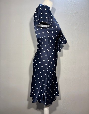 Guess Navy Blue Polka Dot Dress- Size Small