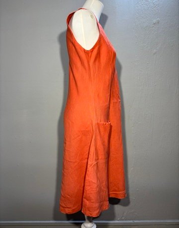 Puro Lino Orange Dress- Size Medium