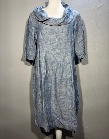 Murek Blue Pure Linen Dress- Size 38