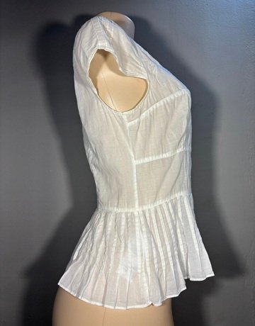 Karen Millen White Pure Cotton Top- Size UK10