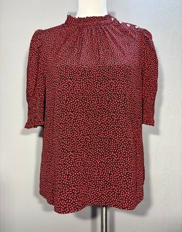 M&S Red And Black Top- Size 10