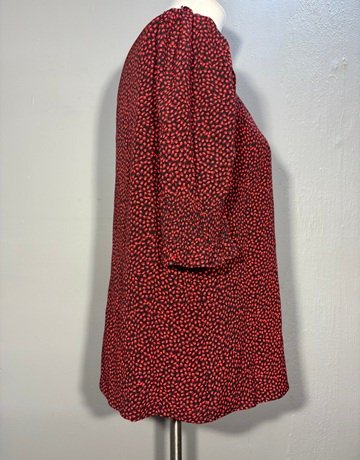 M&S Red And Black Top- Size 10