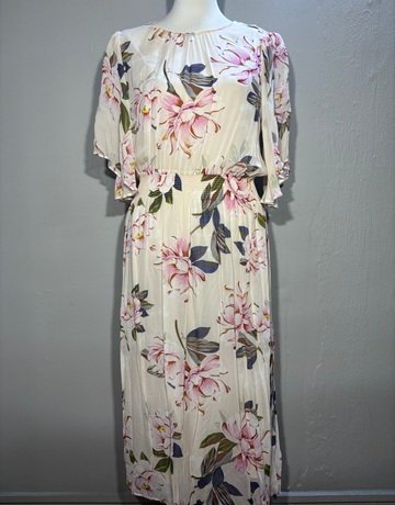 Witchery Pink Floral Mesh Dress- Size 10