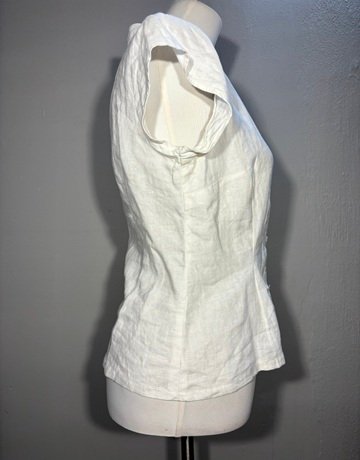 Menck White Linen Top- Size 36