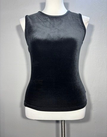 Black Velevt Top (No Brand Name)- Size Small