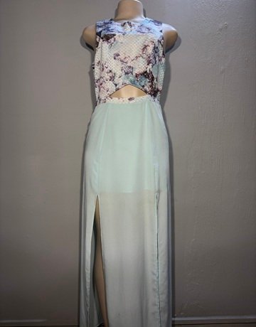 Bettina Liano Blue And Pink Dress- Size 10