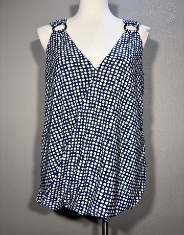 Lovu Blue And White Top- Size Medium