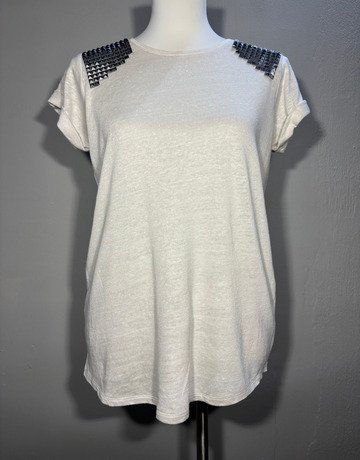 Country Road White Linen Top- Size Extra-Small