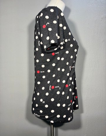 G-Star Grey And White Cotton Top- Size Medium