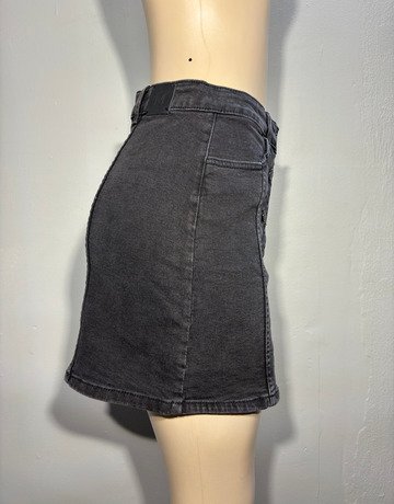 Mango Black Denim Skirt- Size Medium