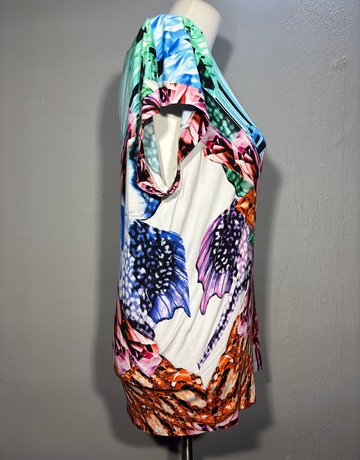 Justcavalli Colourful Patterned Top- Size Extra-Small