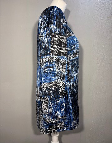 Marco Polo Blue And Black Top- Size 10