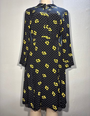 HOBBS London Black And Yellow Dress- Size UK12